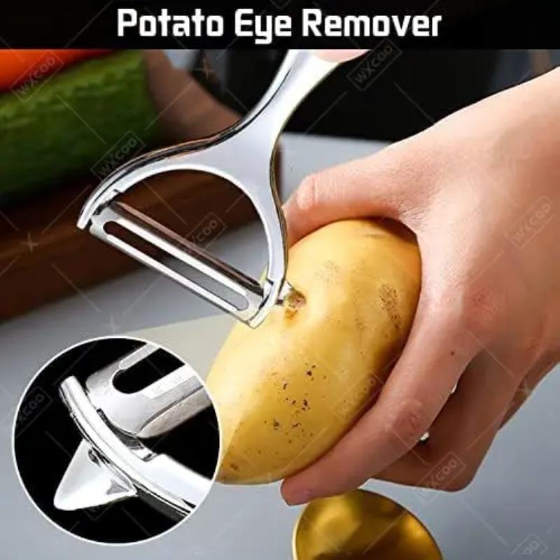 Éplucheur en acier inoxydable Cuisine Ménage Couteau à canne à sucre pour ananas Citrouille Râpe Éplucheur Outils de grattage Fruits Légumes
