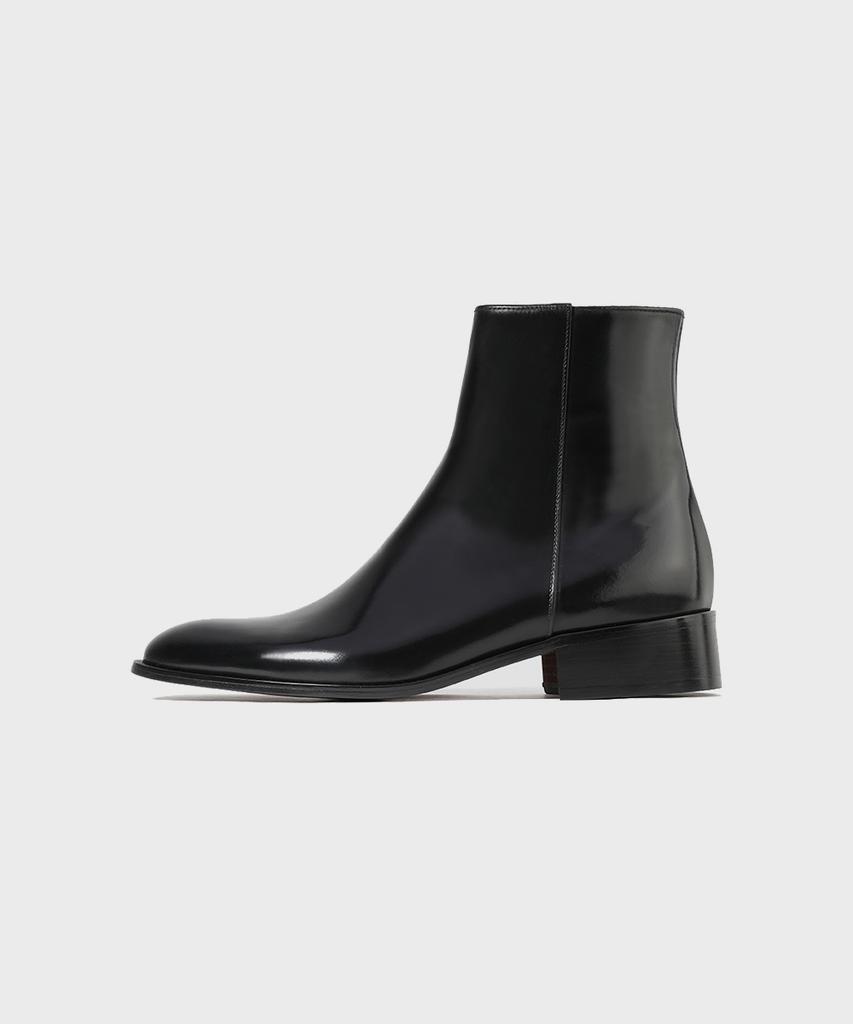 Firenze Atelier Hidden Zipper Detail Slim Toe Ankle Boots 3343 [Black Box]