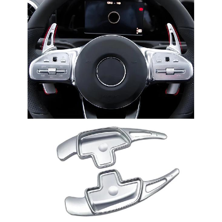

For Mercedes Benz B A C-Class EQC CLA CLS SLC GLE GLS GLC 2016 2017 2018 2019 2020 2021 Paddle Shifter Gear Shift Extension Trim серебряный