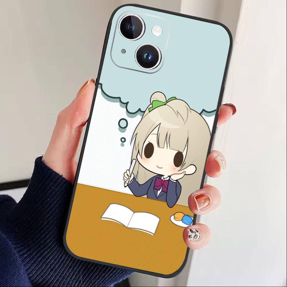Kousaka Honoka-Love Live Phone Case For iPhone 17 16 15 14 13 12 Max Plus Silicone Black Cover