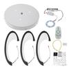 Lámpara de arañas LED de luz de techo acrílica moderna de 3/6 cabezas para sala de estar, dormitorio, iluminación del hogar, blanco frío/cálido regulable