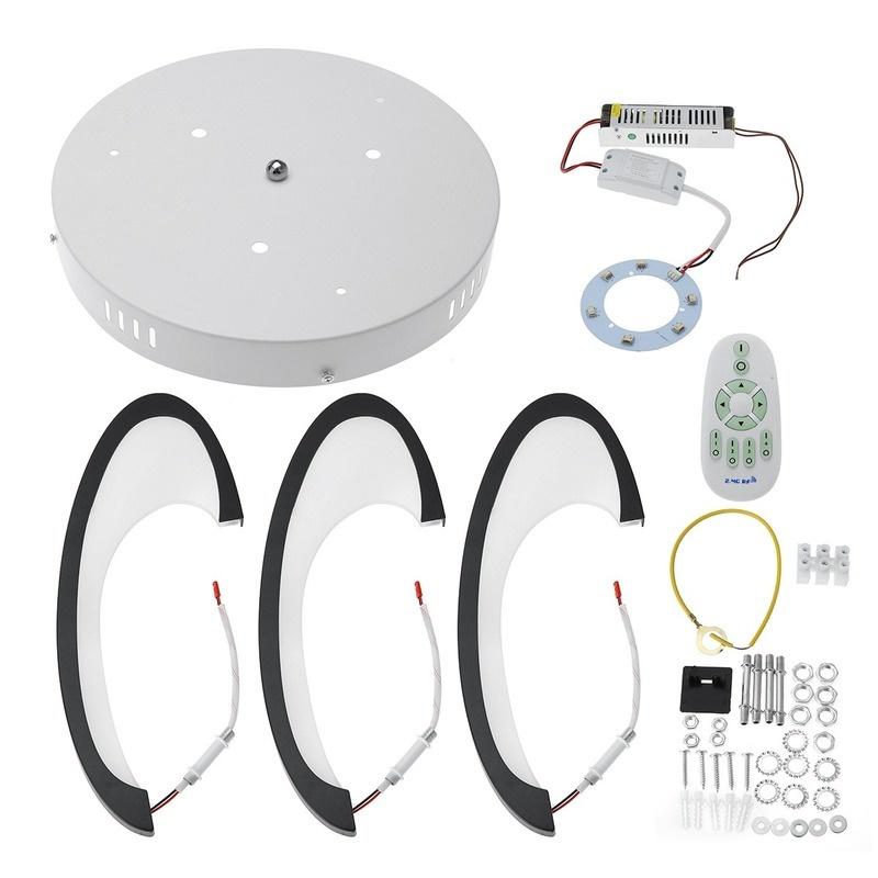 Lámpara de arañas LED de luz de techo acrílica moderna de 3/6 cabezas para sala de estar, dormitorio, iluminación del hogar, blanco frío/cálido regulable