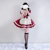 Europäisches pastorales rotes Cosplay Maid-Kleid kurzärmeliges Kleid weiche Schwester Lolita süß Übergröße Prinzessinnen-Tutu