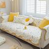 Cotton Quilted Sofa Cushion Cushion Non-Slip Fabric Thickened Pastoral Four Seasons Universal Pure Cotton Leather Sofa Towel Cover