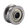 Oumefar U-Groove Bearing 10pcs U624zz Carbon Steel Shell U-Groove Pulley Roller Metal U Type Guide Pulley Wheel Roller Bearing 0.51inch OD for Window