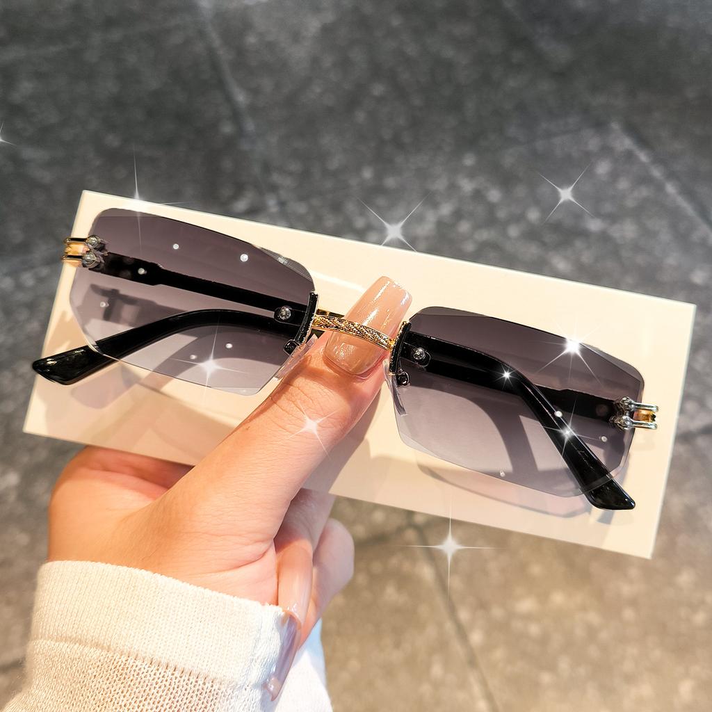 Vintage Rimless Men Women Fashion Sunglasses Fashion Retro Male Eyewear Popular Female Fashion Sunglasses