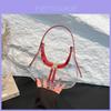 Borsa Trasparente in PVC da Donna Moda Estiva Borsa a Mezzaluna in Gelatina con Chiusura a Zip per Uso Quotidiano