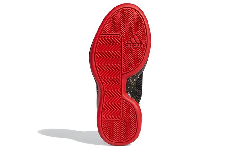 Adidas Pro Next J Mid top Children's Basketball Shoes Black Gold Red 2019 Children Aged 3 7 Years Old FV4718