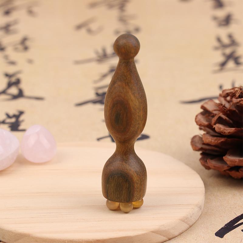 Green Sandalwood Face Massage Tools Gua Sha Face Skin Care Massage Sticks Lotus Seedpod Shape Massager Facial Physiotherapy Tool