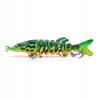 Esca Artificiale Wobbler Luccio Sandra Pesce Gatto Articolato 8 Sezioni 9cm 7g