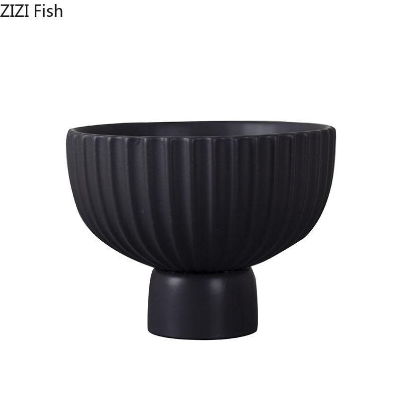 Minimalist Black and White Ceramic Vase Plant Pots Table Decoration Flowers Arrangement Flower Vase Room Aesthetic Decor