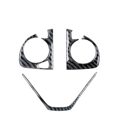 Carbon Fiber Interior Car Steering Wheel Panel Cover Trim Sticker For Honda CR-V 2012-2016 Styling Accessories