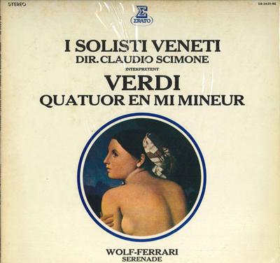LP Record CLAUDIO SCIMONE - Verdi String Quartet In E Minor OS2825RE ERATO Japan Classical Used