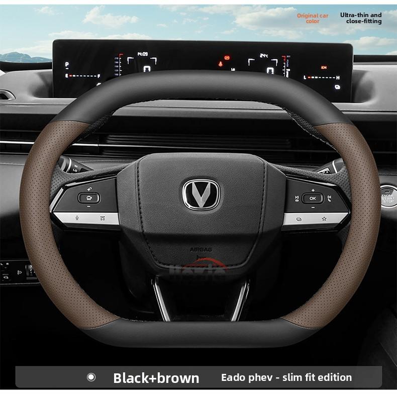 

Leather Car Steering Wheel Cover for Changan UNI K S V Eado Plus 2022 2023 2024 2025 2026 Accessories