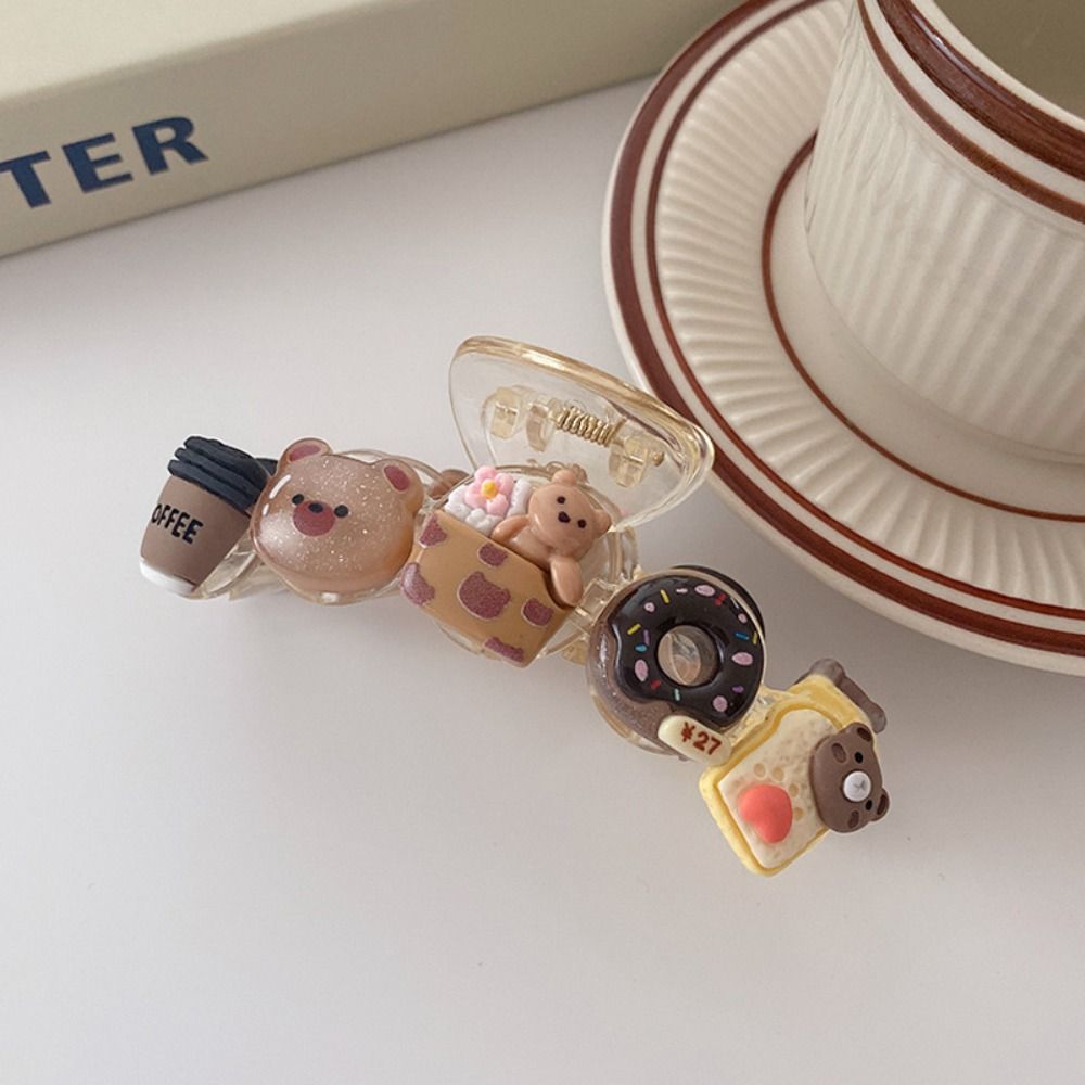 Bear Korean Style Headwear Cartoon Shark Clip Fashion Cookie Hair Claw  Travel
