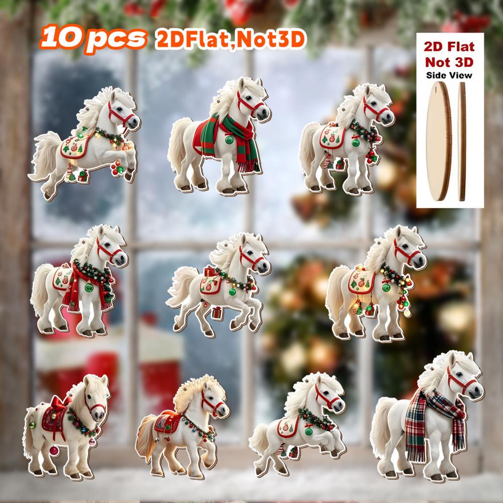 Hanging Christmas Ornaments Unique Holiday Ornaments Elegant Wood Ornaments Acrylic Pendant Christmas Tree Decor for Farmhouse