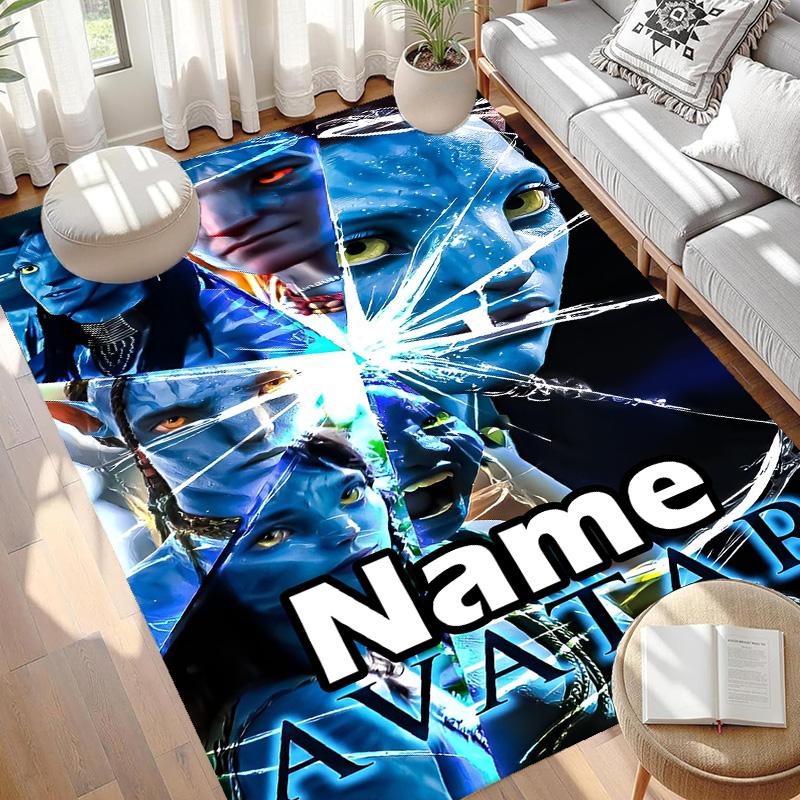 Custom Name Personalized Avatar Print Carpet, Versatile Home Decor Rug, for Playroom, Apartment, Balcony, Entryway, Hallway Gift