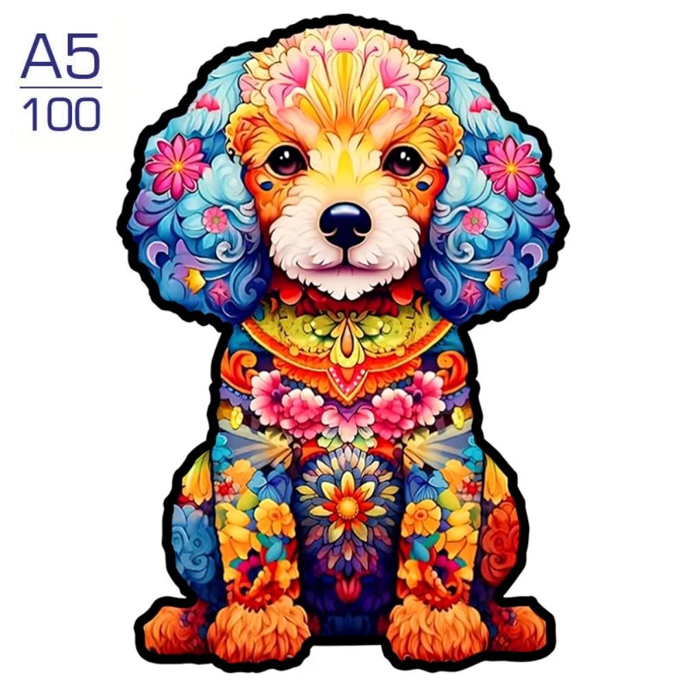 Wooden Puzzle Adult Kids Jigsaw Puzzles Puppy Dog 3D Animal Puzzles Boutique Gift Box Packaging Children Christmas Gifts Toys