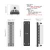 32V Car Boat 12 Ways Regardless of Positive and Negative Fuse Box Holder with 24 Pieces of Fuse, 1 In 1 Out M5 Stud with Sticker