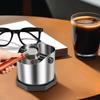Coffee Knock Box Stainless Steel Espresso Knock Box Non Slip Coffee Ground Knock Box with Rubber Ring Beveled Coffee Ground Bin
