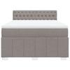 Vidaxl Kontinentalbett Mit Matratze, Taupe, Stoff, 140X190 Cm