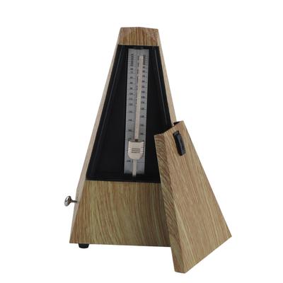 Metrónomo mecánico Guitarra Piano Batería Instrumento Metrónomo tipo torre(Grano de madera poco profundo)