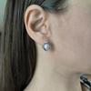 Silver Earrings with Natural Pearls (2187004)