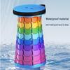 Collapsible Telescopic Outdoor Stool: Portable, Space-Saving, Adjustable for Travel and Fishing.