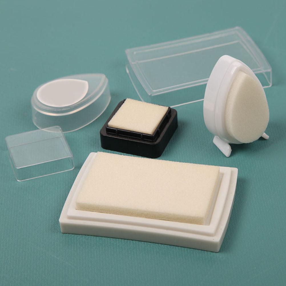 10Pcs Blank Stamp Pads High Density Sponge Ink Pads Washable Diy Craft Tools Fingerprint Stamps For Wood Paper Scrapbooking