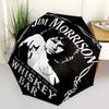 1pc Jim Morrison Whiskey Automatic Open,Windproof, Compact Travel Umbrella, Gift for Birthday, Christmast93068