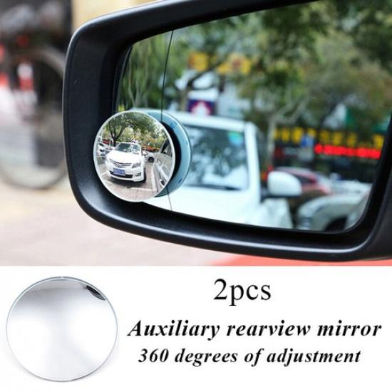 2x Blind Spot Mirror Rear Side View Towing Car Van Motorcycle Adjust Wide Angle/