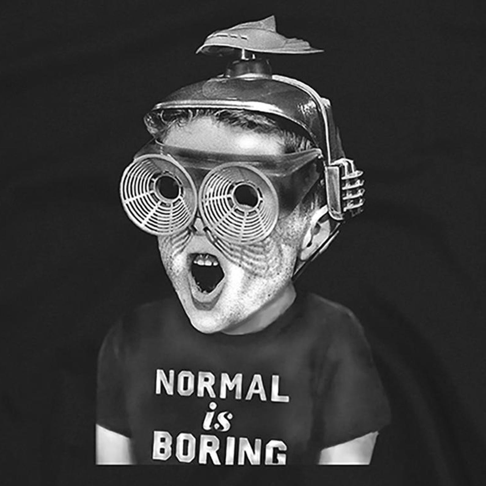 Normal is Boring T-Shirt | Funny Retro Graphic Tee | Stay Weird S