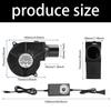 BBQ Air Movers Blower Fan,Variable Speed Centrifugal Fan with Speed Controllers Camping Charcoal Starte Fan