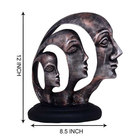 Estátua de rosto de anel de senhora para decoração de casa, peça de exposição, arte moderna, rosto de senhora