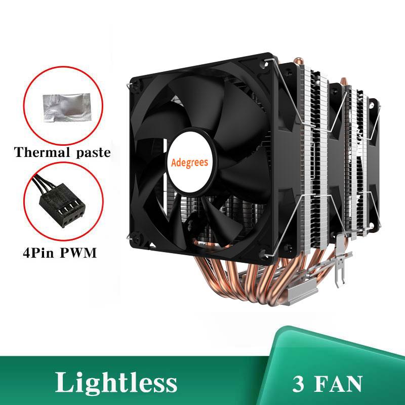 6 Heat Pipe CPU Air-Cooled Cooler 4Pin PWM PC Radiator Fan for Intel LGA 1366 1700 1200 1150 1151 1155 2011 X79 X99 AM3 AM4 AM5