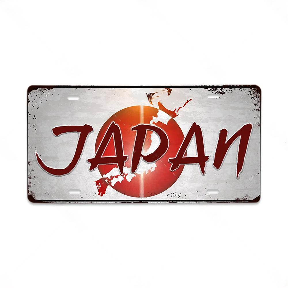 Retro License Plate Various Regions Metal Signs Posters Decor Italy Brazil Japan Poland Korea Ireland Bar Garage Plaque
