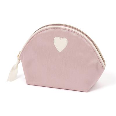 Franc Franc Japon Patch Cœur Pochette Satin S Rose Clair