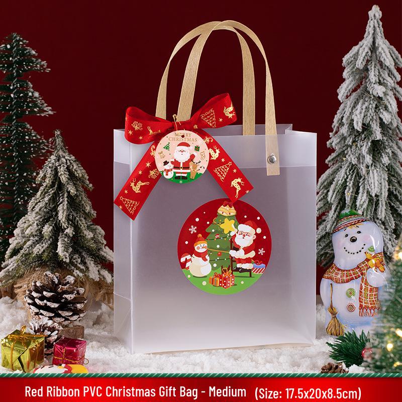 Christmas Eve Apple Candy Souvenir Handbag - Creative Transparent Gift Bag