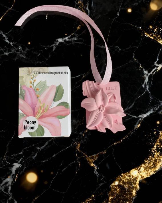 Lily Scented Plaster Diffuser Stone - Long-lasting Aromatherapy Ornament for Bedroom, Wardrobe, or Car 50g
