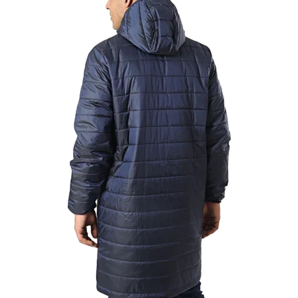 Adidas Mid-Length Warm Sports Hooded Cotton Jacket Men Outerwear Blue HM2460