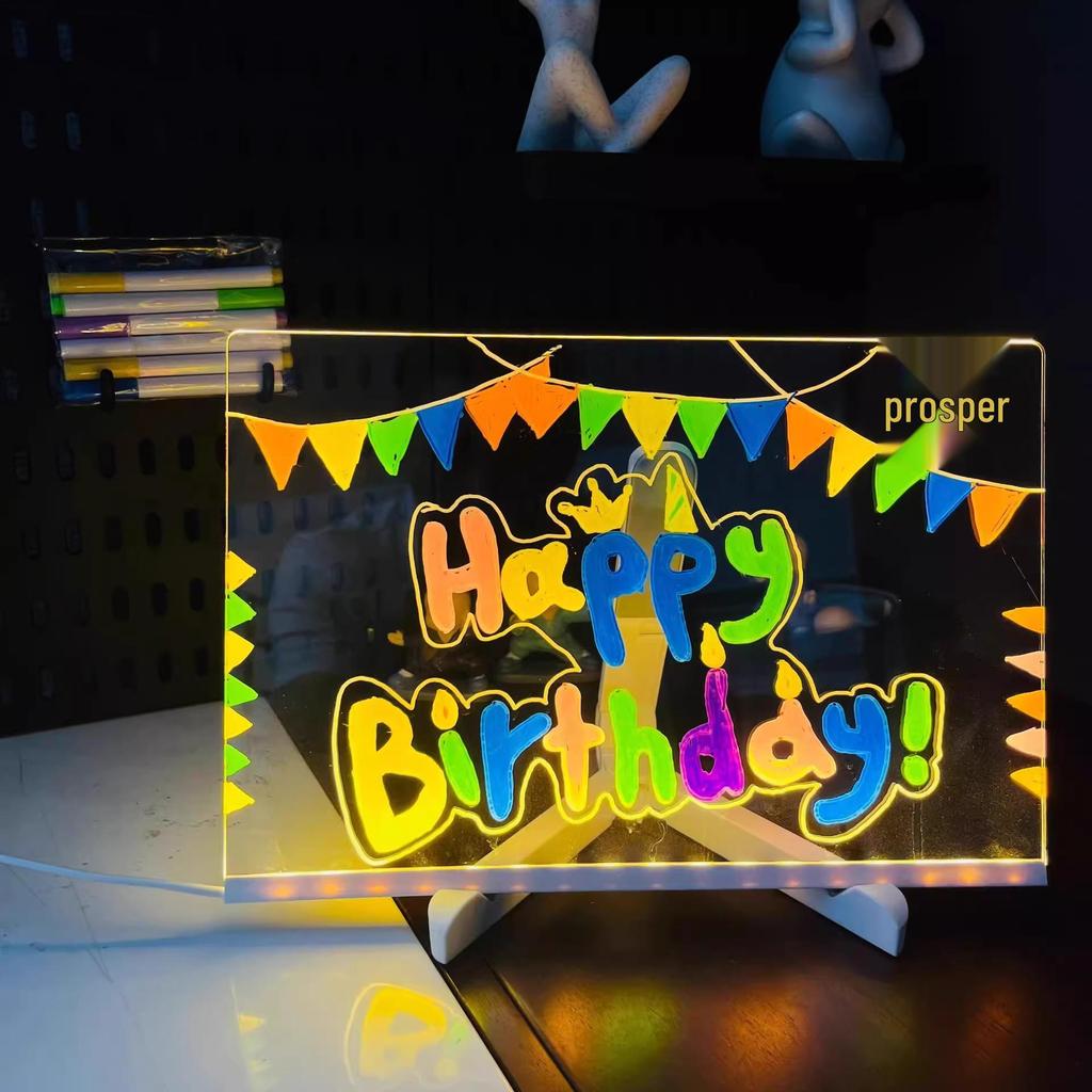 Erasable Anti-Scratch Light-Up Acrylic Message Board