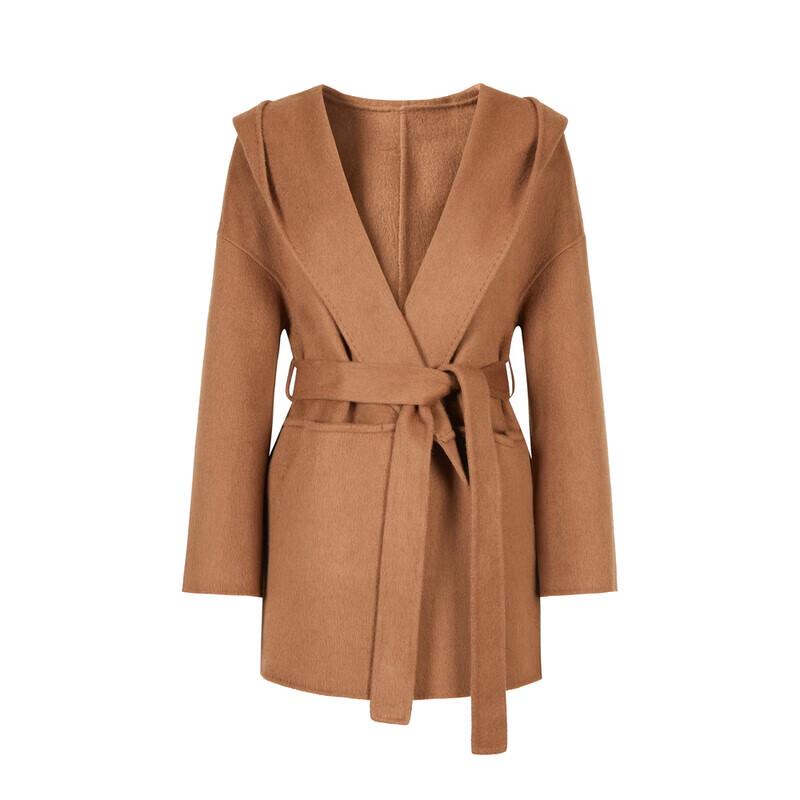 Annakol Women's Hooded Double-faced Wool Coat