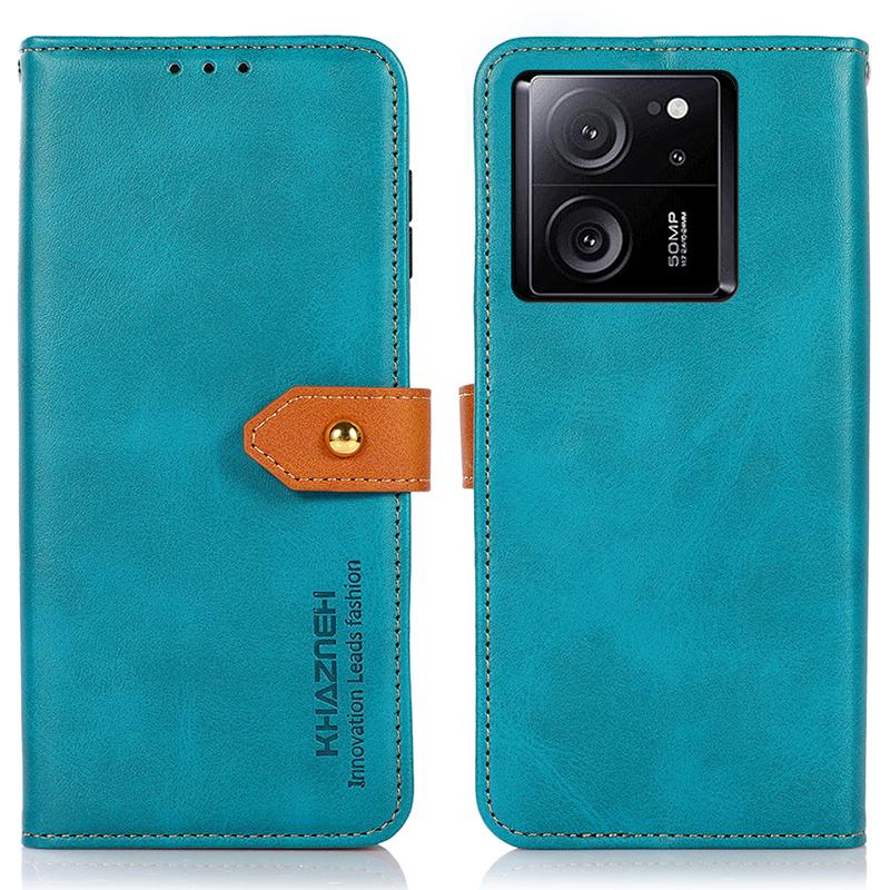 

KHAZNEH For Xiaomi Redmi K60 Ultra/13T/13T Pro Case PU Leather Phone Cover Stand Wallet Blue