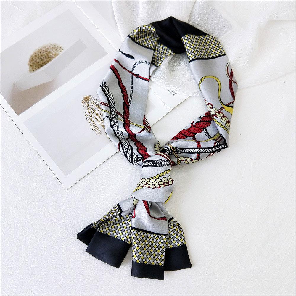 New Scarves Silk Scarves Women'S Spring And Autumn Season Long Decorative Professional Scarves Summer Thin Styles Paired With Shirts Stylish