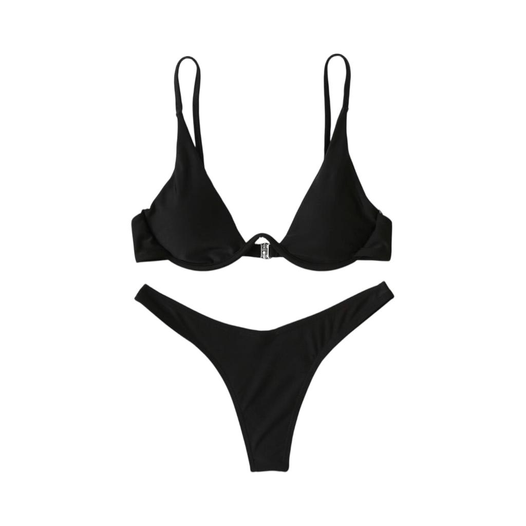 Women's Sexy Bikini Two-piece Push-up Underwire Color Swimsuit