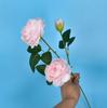 European Style 3-Head Peony Wedding Arrangement - Artificial Silk Flowers for Home Decor