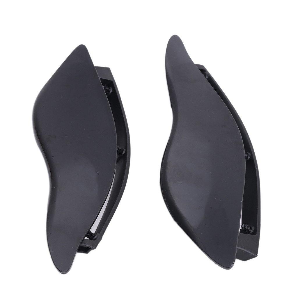 Motorcycle Black ABS Adjustable Side Wings Air Deflectors Fairing Side Cover Shield For Harley Touring Street Glide