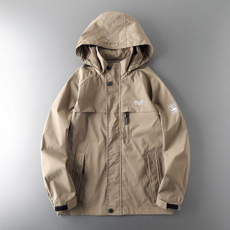 Spring and Autumn Windproof Waterproof Men s Foreign Trade Sports Shell Jacket Khaki 3XL