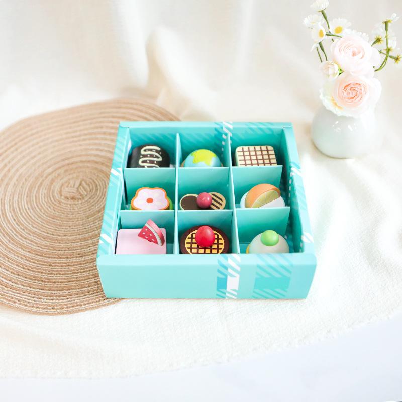 

Деревянный детский ранний образовательный игровой домик имитация десерта выпечка пончиков торт еда игрушка