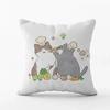 Cartoon Cute Cat Pillowcase Modern Simple Design Home Decorative Cushion Cover For Sofa Car Backrest Square Pillow Covers